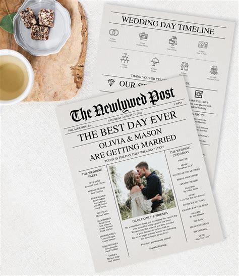 How to Make Newspaper Wedding Programs .